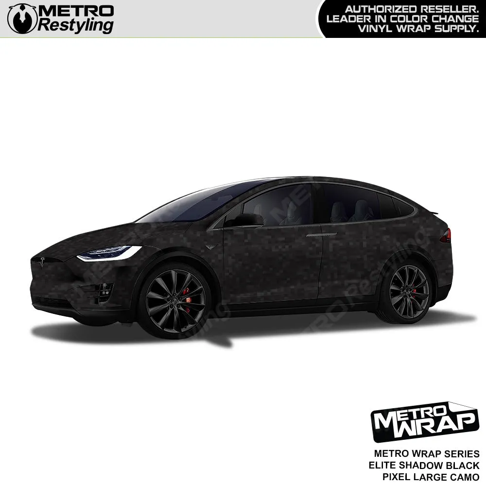 Metro Wrap Large Pixel Elite Shadow Black Camouflage Vinyl Film