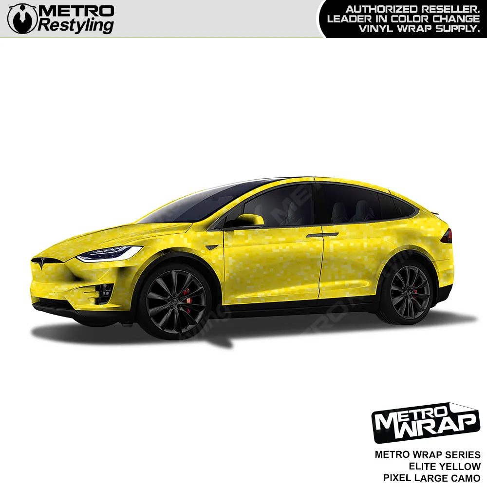 Metro Wrap Large Pixel Elite Yellow Camouflage Vinyl Film