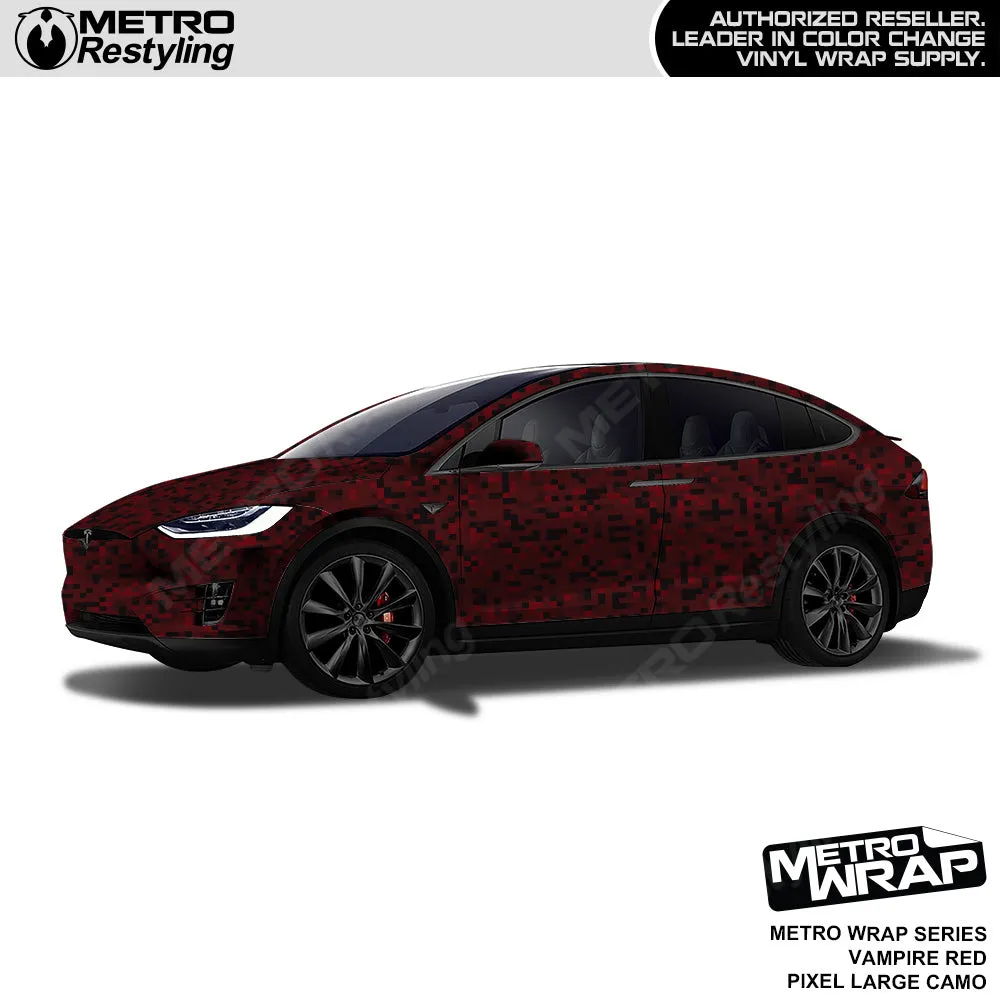Metro Wrap Large Pixel Vampire Red Camouflage Vinyl Film