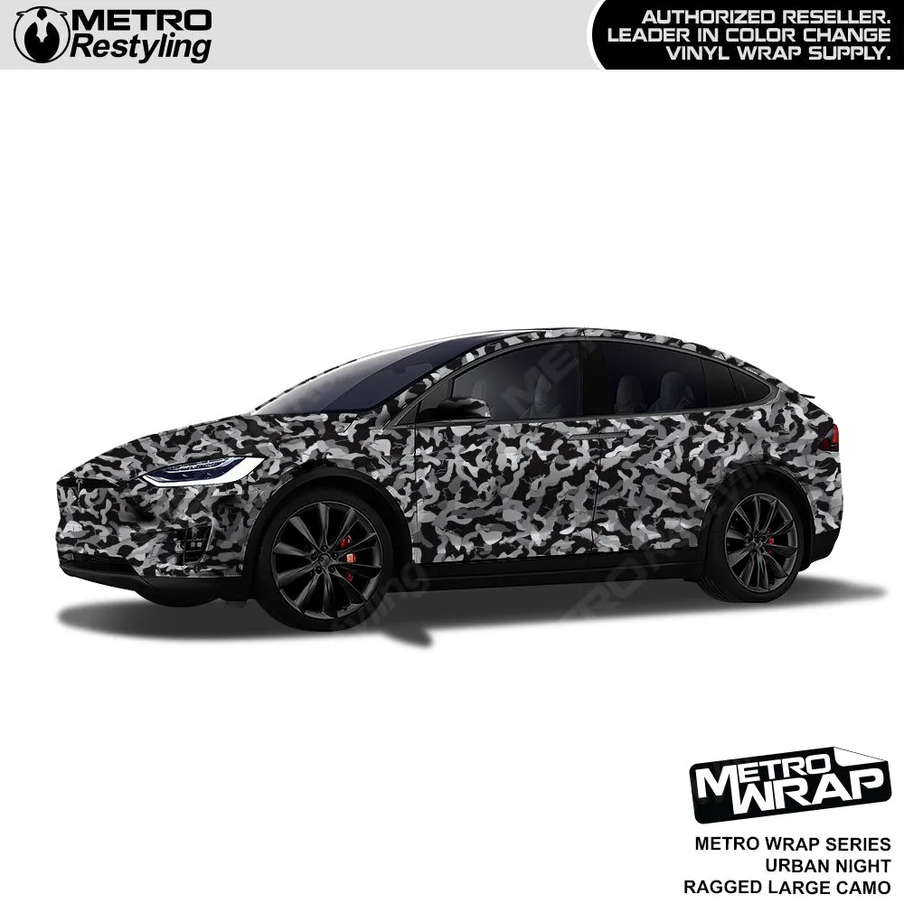 Metro Wrap Large Ragged Urban Night Camouflage Vinyl Film