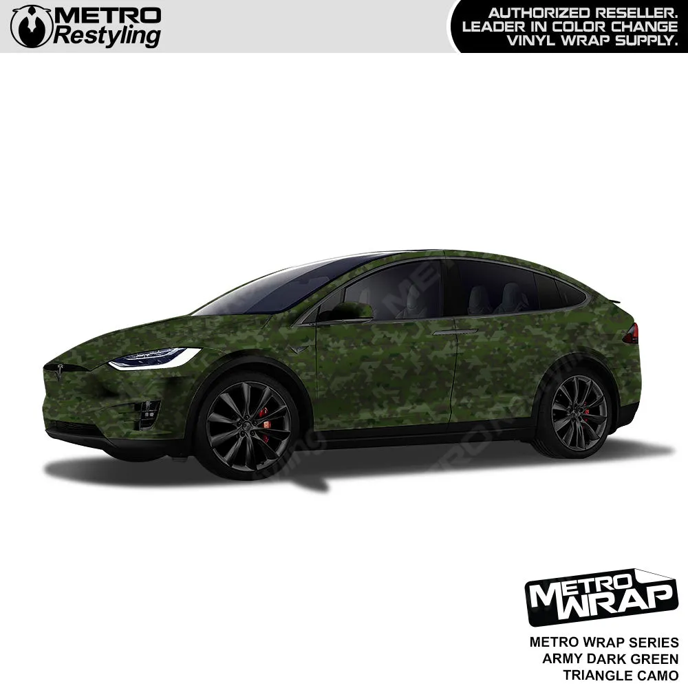 Metro Wrap Large Triangle Army Dark Green Camouflage Vinyl Film