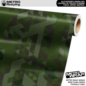 Metro Wrap Large Triangle Army Dark Green Camouflage Vinyl Film