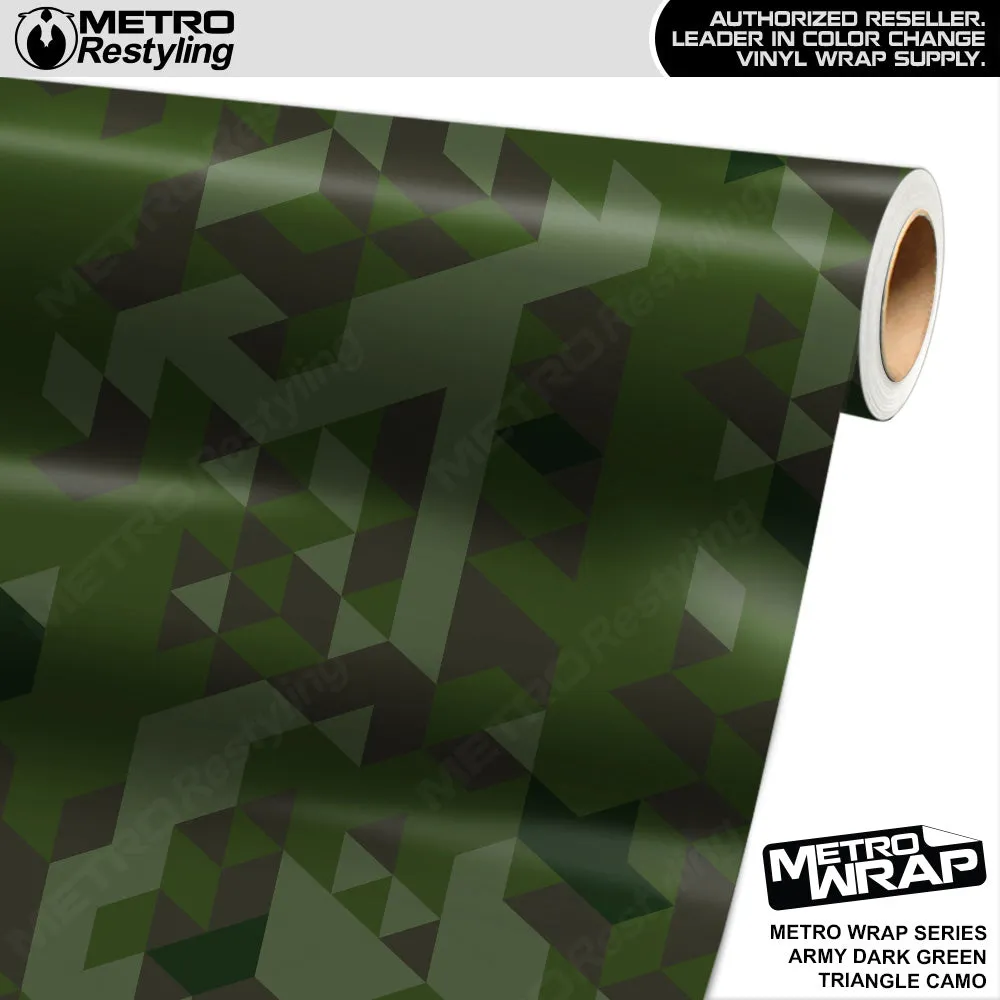 Metro Wrap Large Triangle Army Dark Green Camouflage Vinyl Film