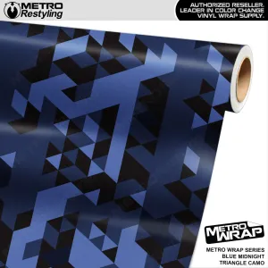 Metro Wrap Large Triangle Blue Midnight Camouflage Vinyl Film