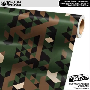 Metro Wrap Large Triangle Woodland Camouflage Vinyl Film