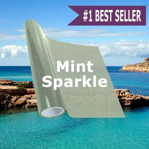 Mint Sparkle Frost Window Tinting Film 47" Wide Roll