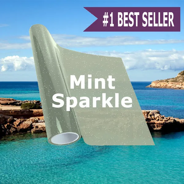 Mint Sparkle Frost Window Tinting Film 47" Wide Roll