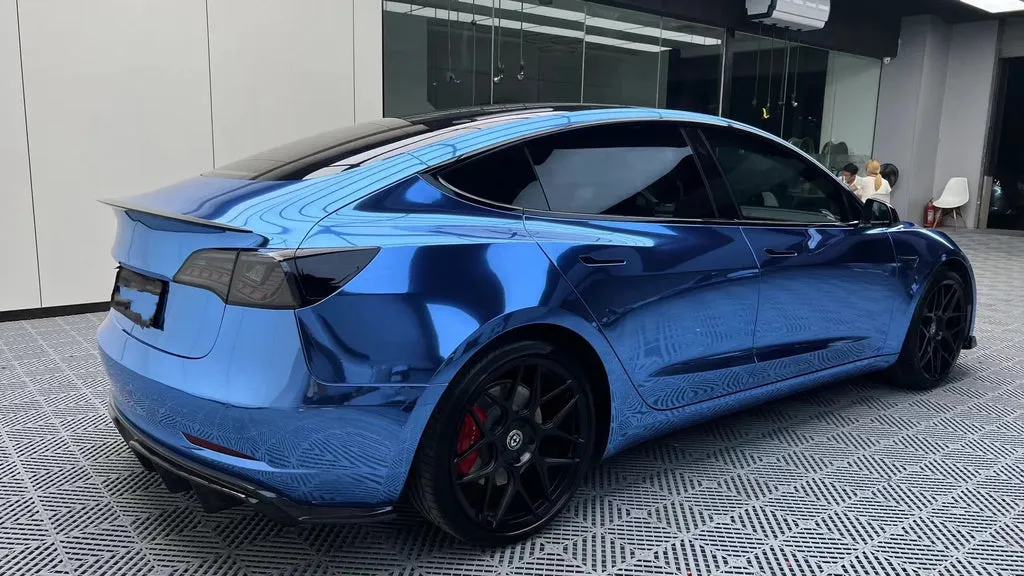 Mirror Chrome Blue Vinyl Wrap