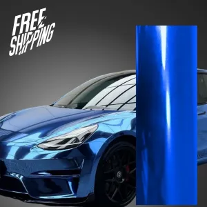 Mirror Chrome Blue Vinyl Wrap