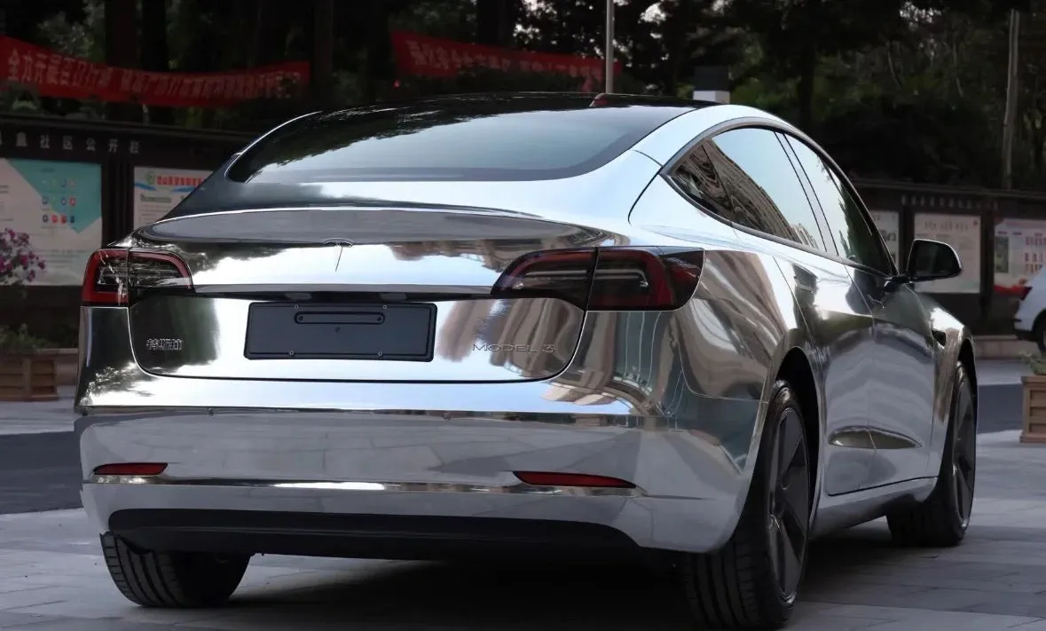 Mirror Chrome Silver Vinyl Wrap