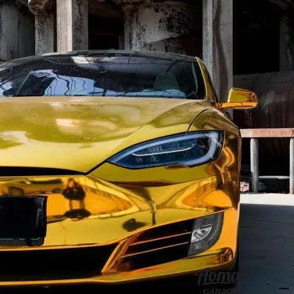 Mirror Chrome Yellow Vinyl Wrap