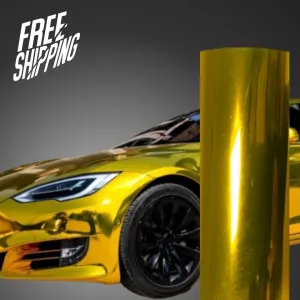 Mirror Chrome Yellow Vinyl Wrap