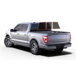 MotoShield Pro Premium Professional 2mil Ceramic Window Tint Film for 2015-2021 Ford F150 Extended Cab — (3pc Rear Windshield 5%)   Lifetime Warranty