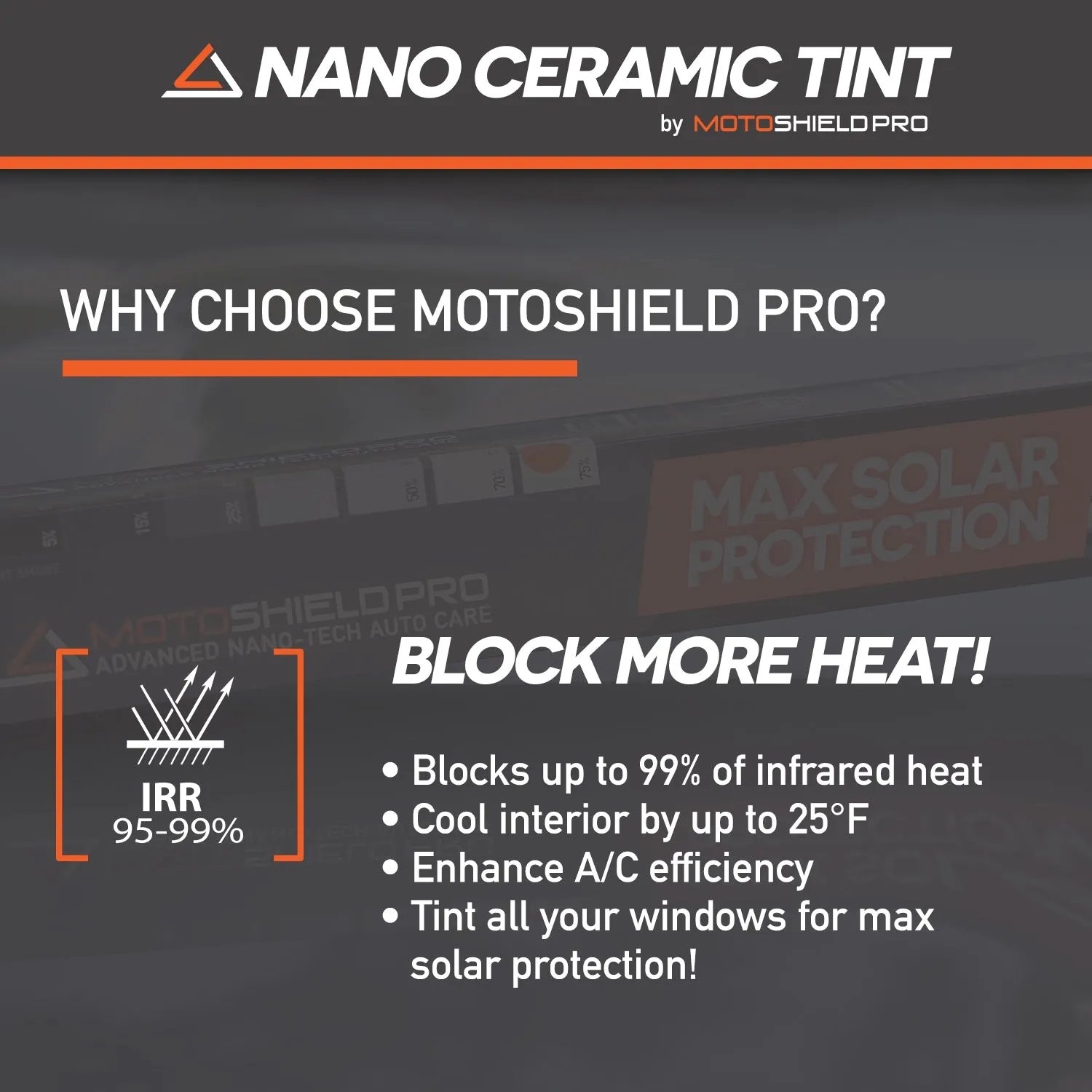 MotoShield Pro Premium Professional 2mil Ceramic Window Tint Film for 2021-2022 Ford F150 4 Door Crew Cab — (Front Windshield 70%)   Lifetime Warranty