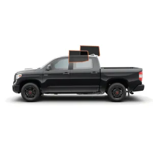 MotoShield Pro Premium Professional 2mil Precut Ceramic Window Tint Film for 2007-2021 Toyota Tundra Crewmax — (Rear Driver/ Passenger 25%)   Lifetime Warranty