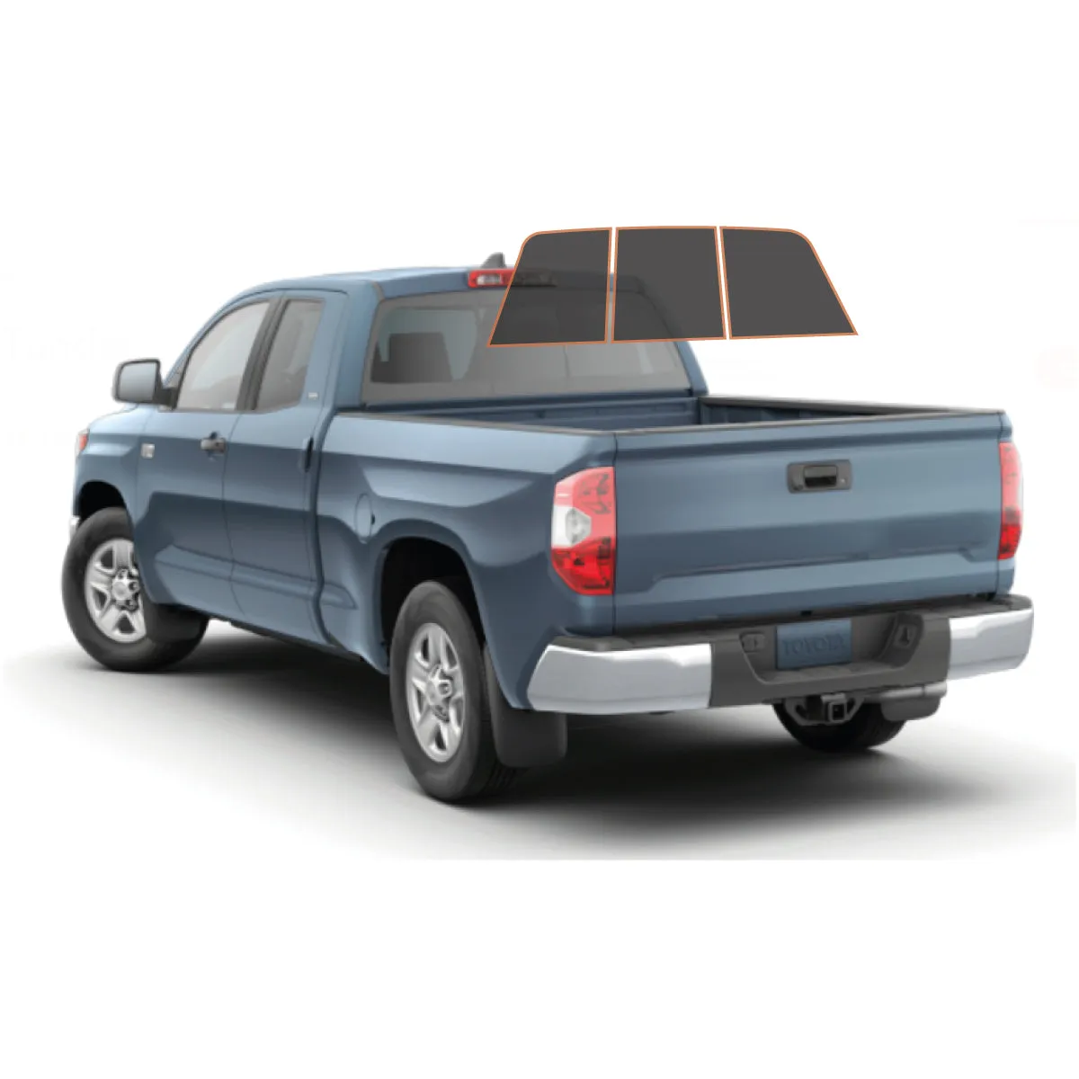 MotoShield Pro Premium Professional 2mil Precut Ceramic Window Tint Film for 2007-2021 Toyota Tundra Double Cab — (3pc Rear Windshield 15%)   Lifetime Warranty