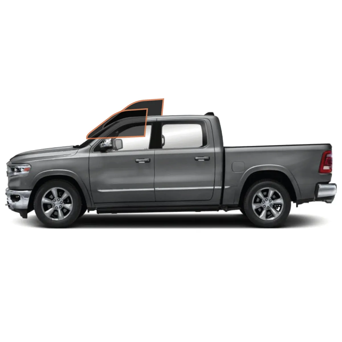 MotoShield Pro Premium Professional 2mil Precut Ceramic Window Tint Film for 2009-2018 Dodge Ram 1500 Crew Cab — (Front Driver/Passenger 25%)   Lifetime Warranty
