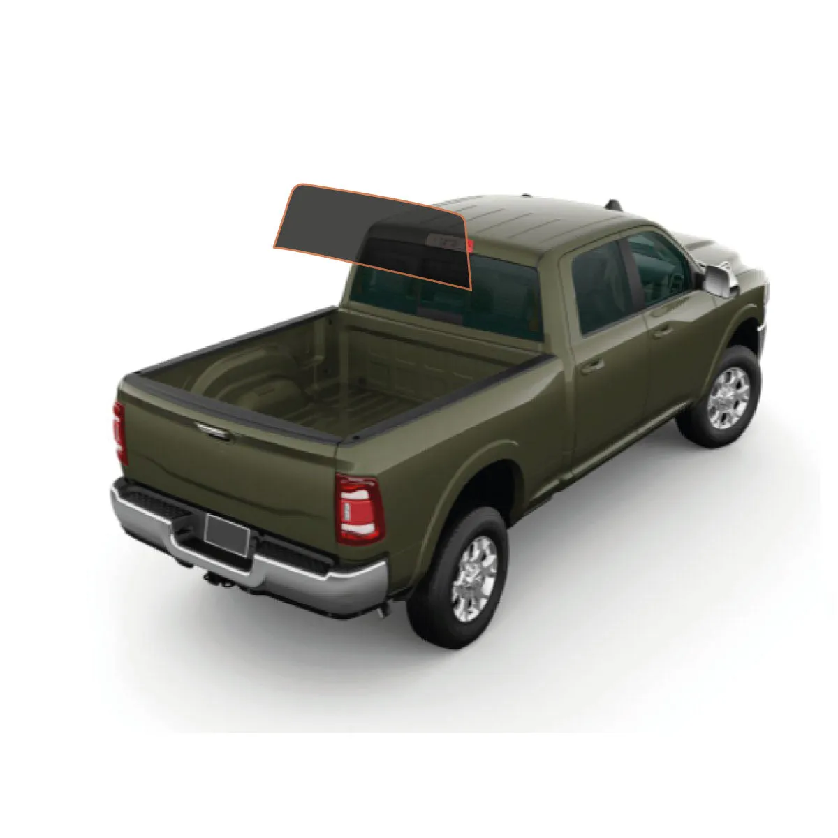 MotoShield Pro Premium Professional 2mil Precut Ceramic Window Tint Film for 2009-2018 Dodge Ram 1500 Quad Cab — (Rear Windshield 25%)   Lifetime Warranty