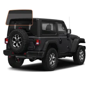 MotoShield Pro Premium Professional 2mil Precut Ceramic Window Tint Film for 2011-2017 Jeep Wrangler 2 Door Hard Top — (Solid Rear Windshield 5%)   Lifetime Warranty