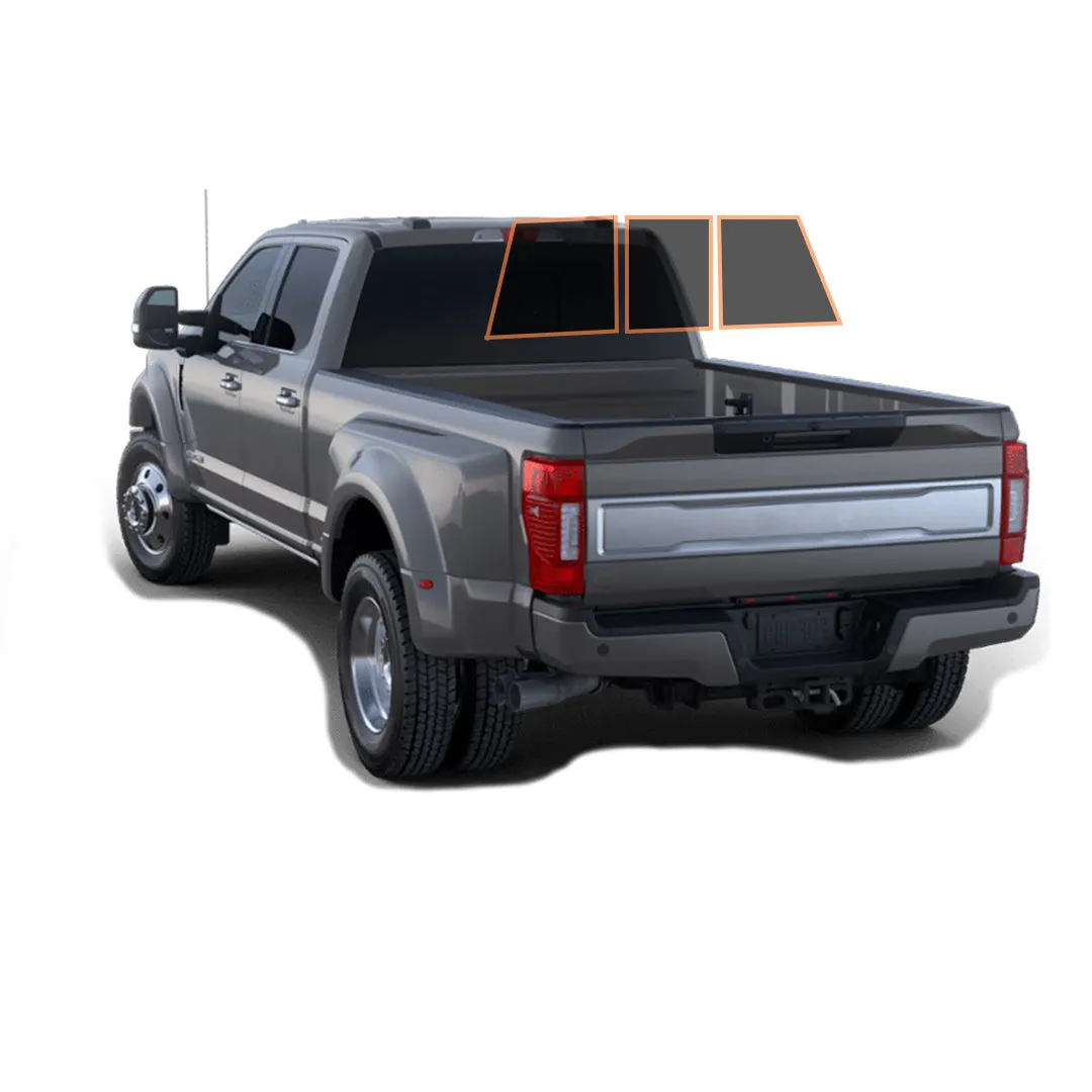 MotoShield Pro Premium Professional 2mil Precut Ceramic Window Tint Film for 2013-2016 Ford F-250 4 Door Crew — (3pc Rear Windshield 25%)   Lifetime Warranty
