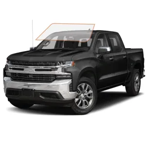 MotoShield Pro Premium Professional 2mil Precut Ceramic Window Tint Film for 2014-2018 Chevrolet Silverado 1500 Crew Cab — (Front Windshield 75%)   Lifetime Warranty