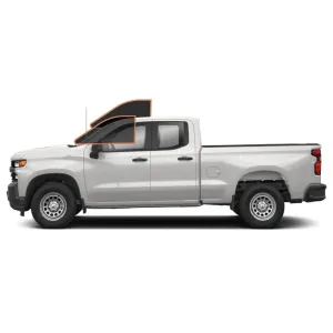 MotoShield Pro Premium Professional 2mil Precut Ceramic Window Tint Film for 2014-2018 Chevrolet Silverado 1500 Double Cab — (Front Driver/Passenger 35%)   Lifetime Warranty