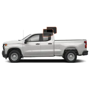 MotoShield Pro Premium Professional 2mil Precut Ceramic Window Tint Film for 2014-2018 Chevrolet Silverado 1500 Double Cab — (Rear Driver/ Passenger 5%)   Lifetime Warranty