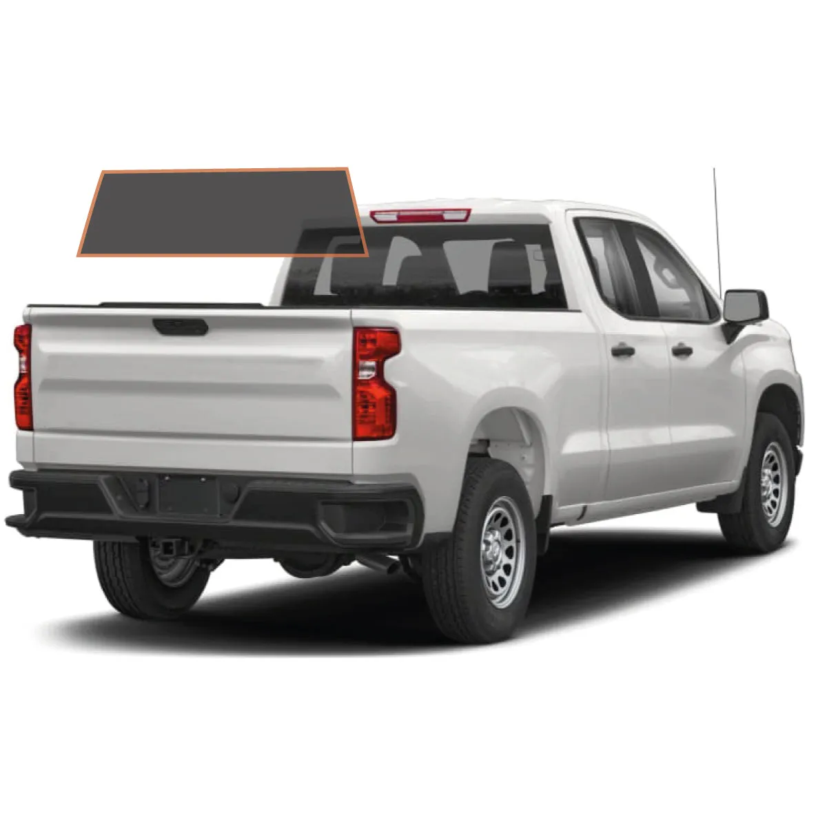 MotoShield Pro Premium Professional 2mil Precut Ceramic Window Tint Film for 2014-2018 Chevrolet Silverado 1500 Double Cab — (Rear Windshield 15%)   Lifetime Warranty