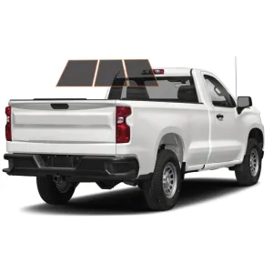 MotoShield Pro Premium Professional 2mil Precut Ceramic Window Tint Film for 2014-2018 Chevrolet Silverado 1500 Standard Cab — (3pc Rear Windshield 15%)   Lifetime Warranty