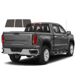 MotoShield Pro Premium Professional 2mil Precut Ceramic Window Tint Film for 2014-2019 Chevrolet Silverado 2500 Crew Cab — (3pc Rear Windshield 5%)   Lifetime Warranty