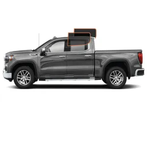 MotoShield Pro Premium Professional 2mil Precut Ceramic Window Tint Film for 2014-2019 Chevrolet Silverado 2500 Crew Cab — (Rear Driver/ Passenger 5%)   Lifetime Warranty