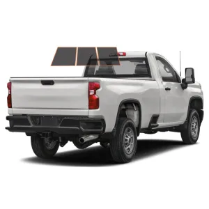 MotoShield Pro Premium Professional 2mil Precut Ceramic Window Tint Film for 2014-2019 Chevrolet Silverado 2500 Standard Cab — (3pc Rear Windshield 15%)   Lifetime Warranty