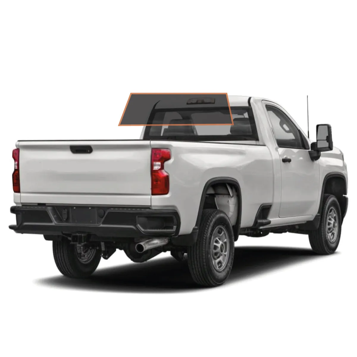 MotoShield Pro Premium Professional 2mil Precut Ceramic Window Tint Film for 2014-2019 Chevrolet Silverado 2500 Standard Cab — (Rear Windshield 5%)   Lifetime Warranty
