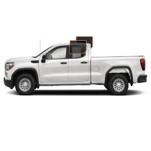 MotoShield Pro Premium Professional 2mil Precut Ceramic Window Tint Film for 2014-2019 GMC Sierra 1500 Double Cab — (Rear Driver/ Passenger 5%)   Lifetime Warranty