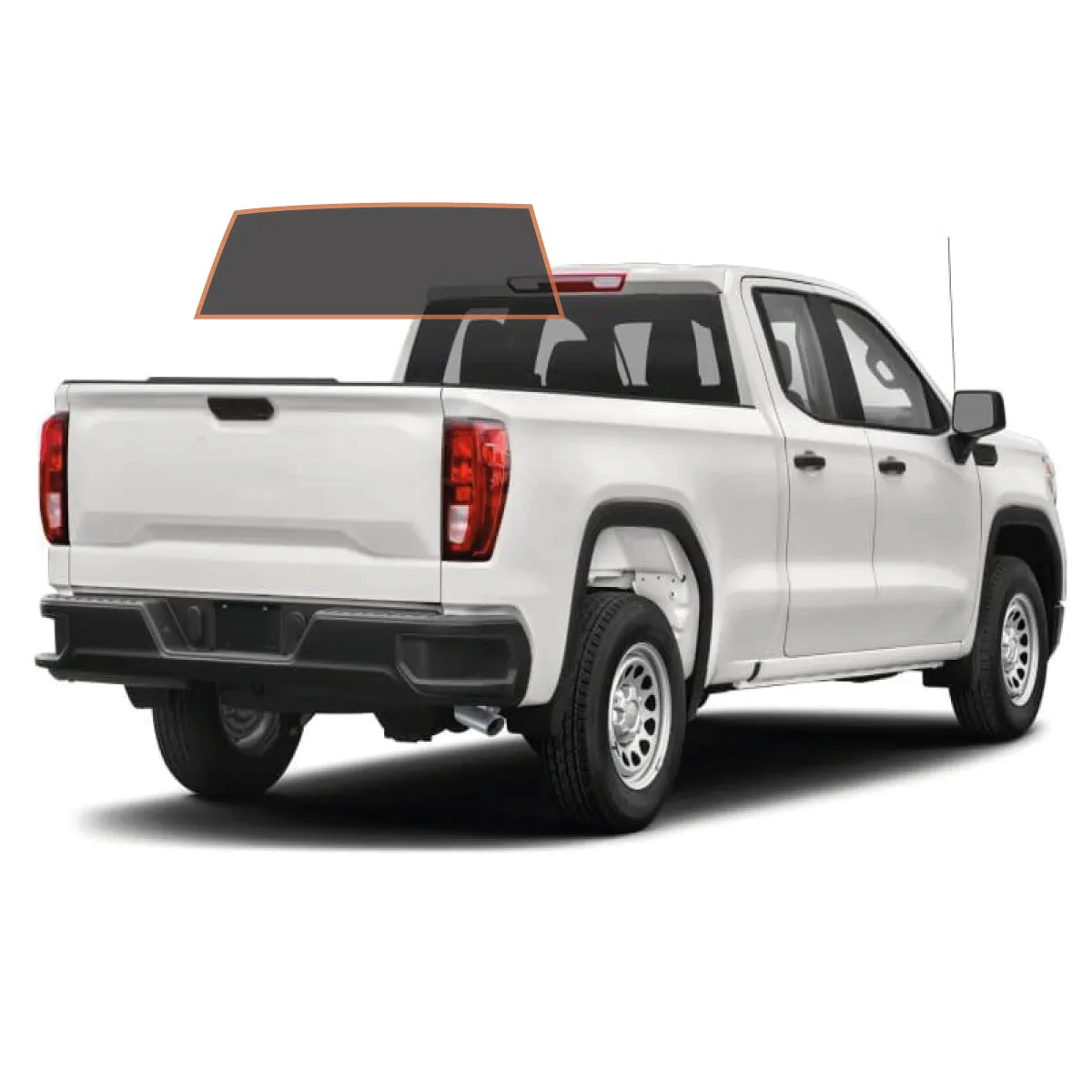 MotoShield Pro Premium Professional 2mil Precut Ceramic Window Tint Film for 2014-2019 GMC Sierra 1500 Double Cab — (Rear Windshield 5%)   Lifetime Warranty