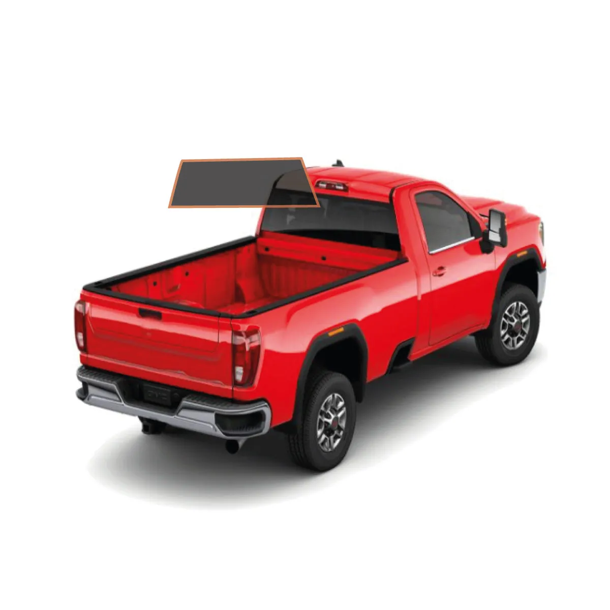 MotoShield Pro Premium Professional 2mil Precut Ceramic Window Tint Film for 2014-2019 GMC Sierra 2500 Standard Cab — (Rear Windshield 5%)   Lifetime Warranty