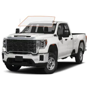 MotoShield Pro Premium Professional 2mil Precut Ceramic Window Tint Film for 2015-2019 GMC Sierra 2500 Double Cab — (Front Windshield 75%)   Lifetime Warranty
