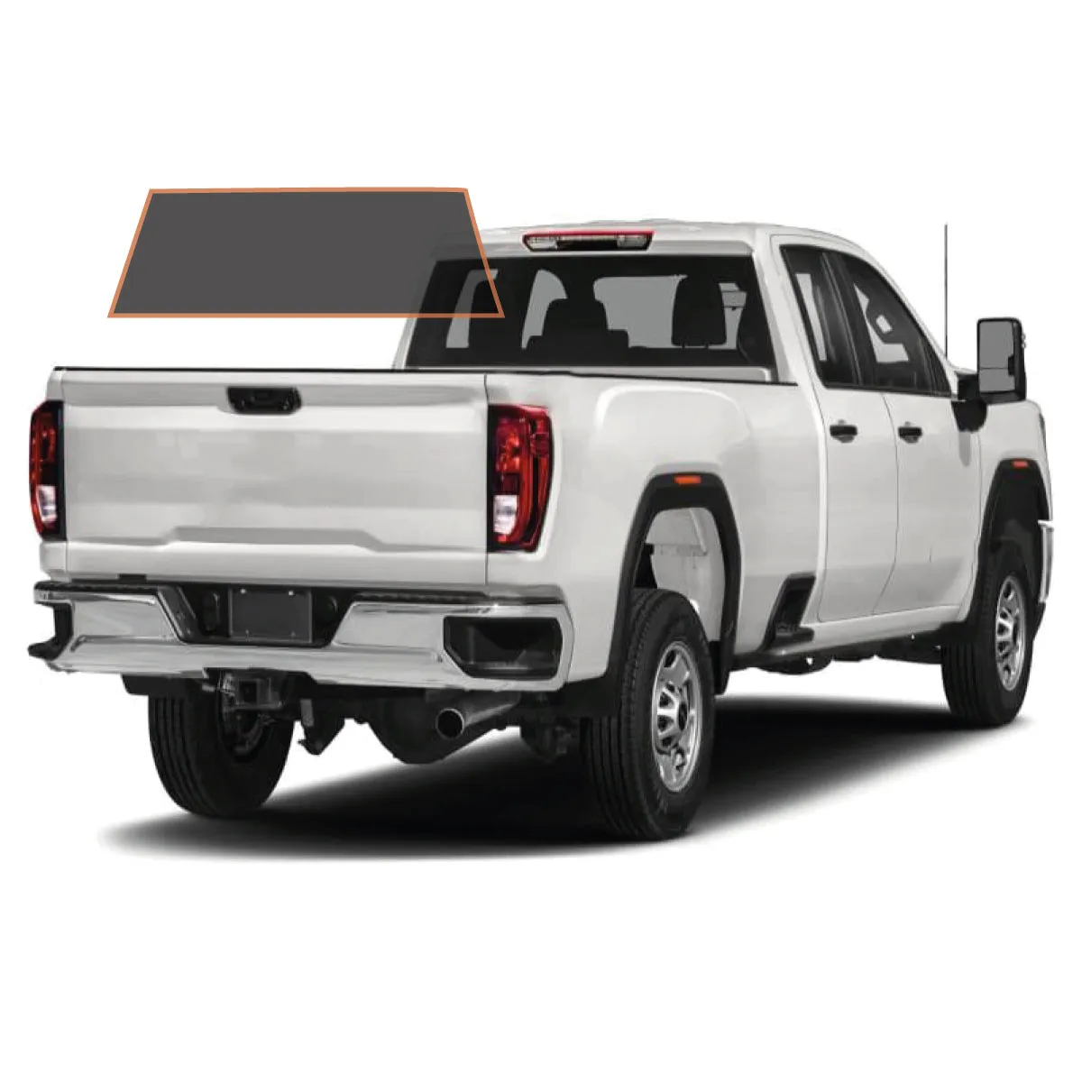 MotoShield Pro Premium Professional 2mil Precut Ceramic Window Tint Film for 2015-2019 GMC Sierra 2500 Double Cab — (Rear Windshield 5%)   Lifetime Warranty