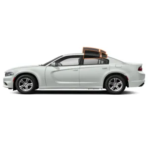 MotoShield Pro Premium Professional 2mil Precut Ceramic Window Tint Film for 2015-2020 Dodge Charger — (Rear Driver/ Passenger 5%)   Lifetime Warranty