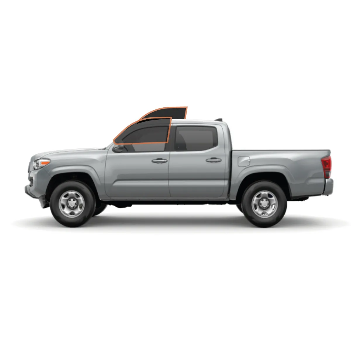 MotoShield Pro Premium Professional 2mil Precut Ceramic Window Tint Film for 2016-2021 Toyata Tacoma Crew Cab   — (Front Driver/Passenger 25%)   Lifetime Warranty