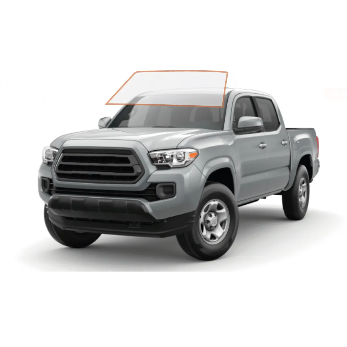 MotoShield Pro Premium Professional 2mil Precut Ceramic Window Tint Film for 2016-2021 Toyata Tacoma Crew Cab   — (Front Windshield 75%)   Lifetime Warranty