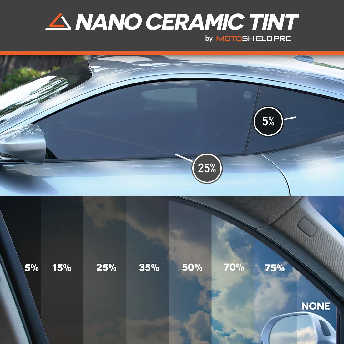 MotoShield Pro Tesla Cybertruck | Nano Ceramic Tint | All Windows   Lifetime Warranty