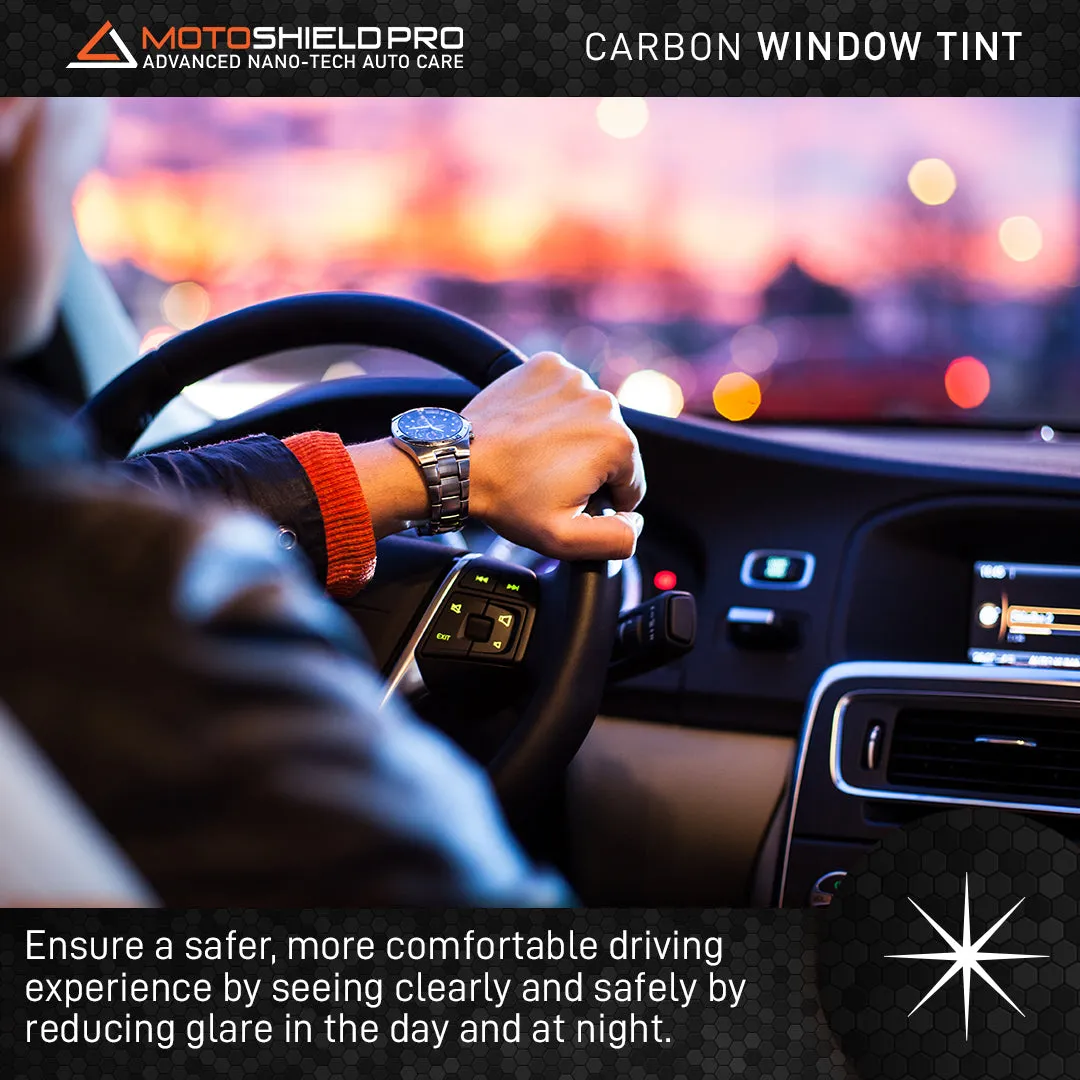 MotoShield Pro Tesla Model 3 | Carbon Window Tint | All Sides   Rear Panoramic Roof   Lifetime Warranty