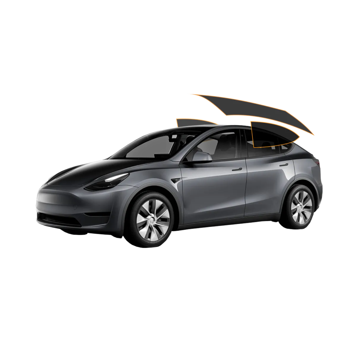 MotoShield Pro Tesla Model Y | Carbon Window Tint | Back 2 Sides   Rear   Lifetime Warranty
