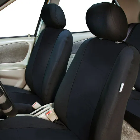 Neoprene Seat Covers - Front Set Black