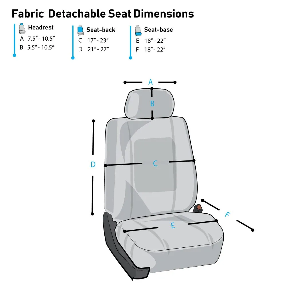 Neoprene Seat Covers - Front Set Black