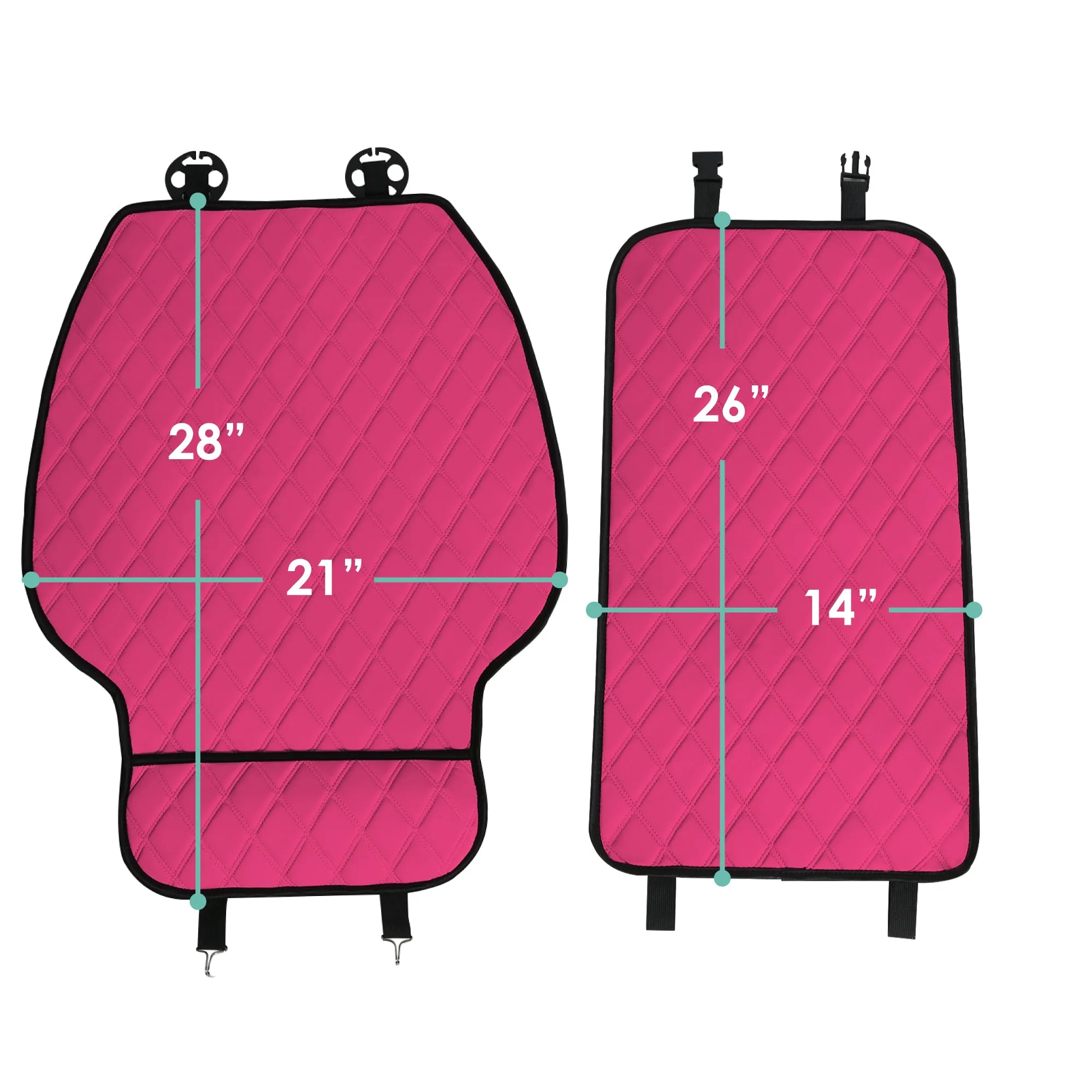 NeoSupreme Seat Protectors - Front Set - 1pc Solid Pink