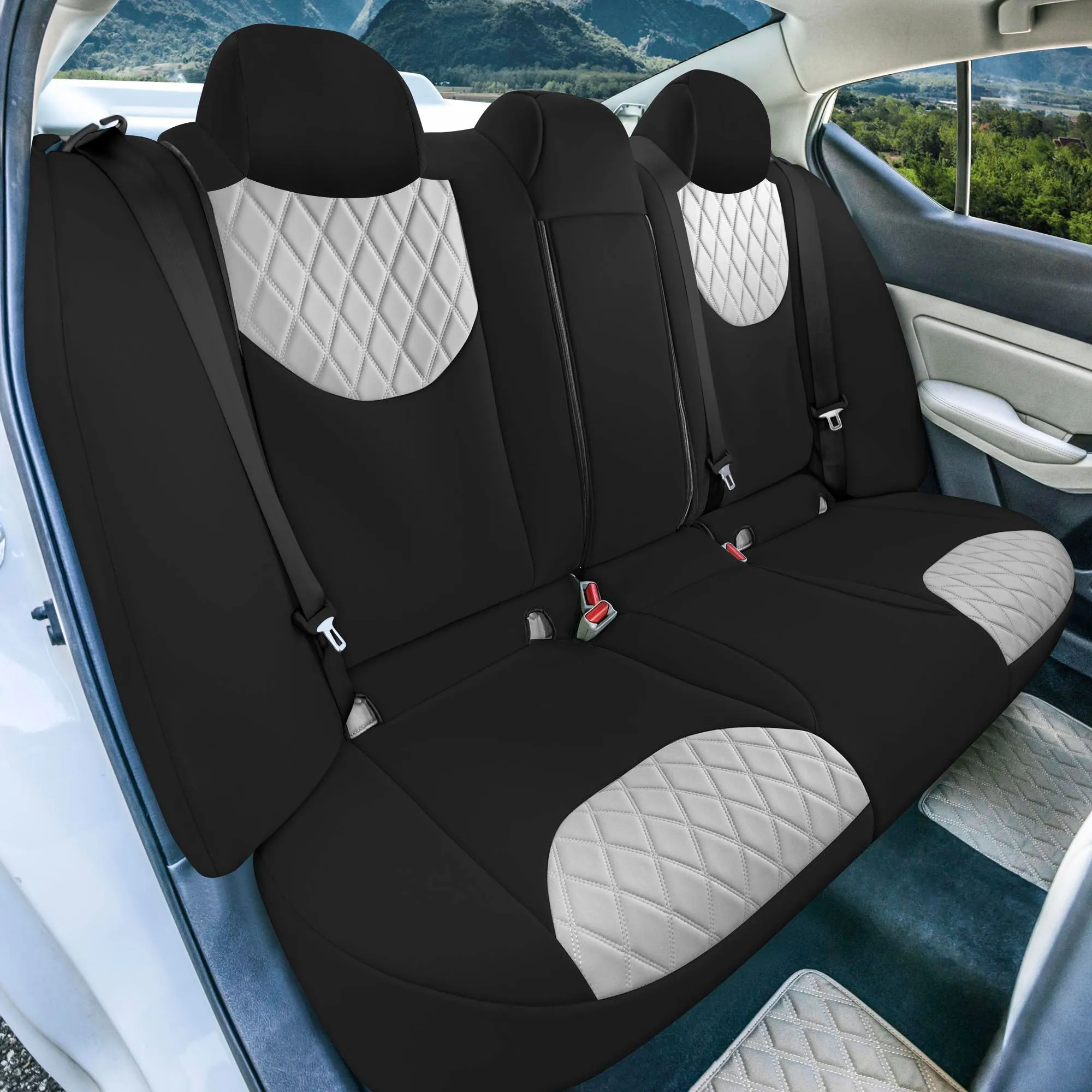 Nissan Altima - 2019 - 2025 - Full Set Seat Covers - Gray Ultraflex Neoprene