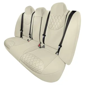 Nissan Altima - 2019 - 2025 - Rear Set Seat Covers - Solid Beige Ultraflex Neoprene