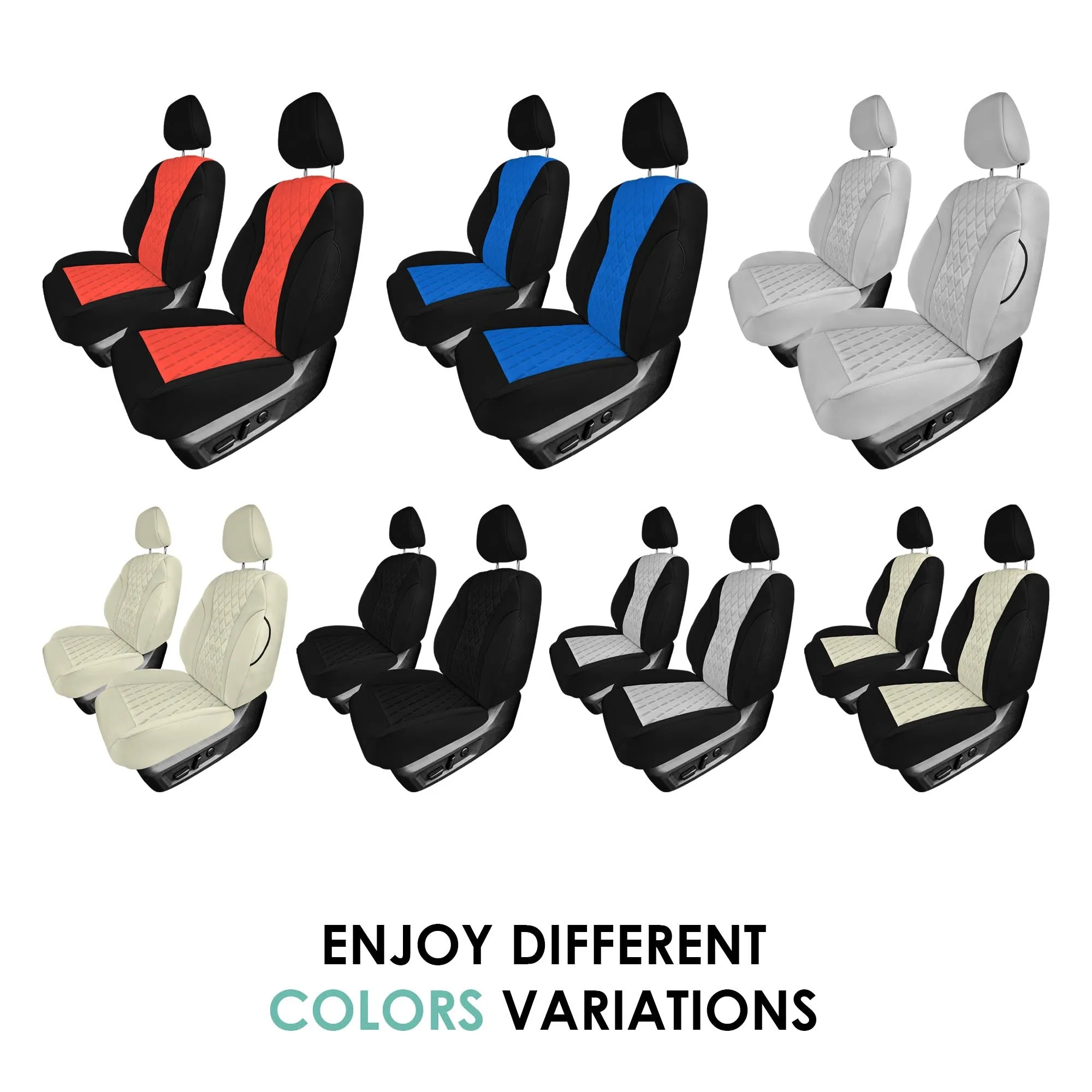 Nissan Rogue - 2021-2024 - Front Set Seat Covers - Gray Ultraflex Neoprene